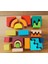 Çocuklar Için Renkli Ahşap Puzzle Oyun Blokları 24X20X4 cm 2