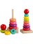 Renkli Ahşap Kule Oyunu, Zeka ve Algı Geliştirici Eğitici Oyuncak 3