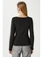 Kadın Runa Premium Siyah Peplum Bluz 5