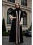 Neva Style - Kolları Detaylı Bej Tesettür Abaya 55510BEJ 3