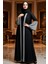 Neva Style - Kolları Detaylı Gri Tesettür Abaya 55510GR 3