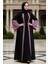 - Kolları Detaylı Koyu Gül Kurusu Tesettür Abaya 55510KGK 5