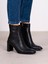 Odetta Siyah Kroko Hakiki Deri Kadın Bot 4