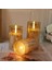 3D Mum Efektli 3'lü Mum Set, Pilli Dekoratif Mum Efektli Şamdan, Masa, Gece Lambası 3'lü Mum Set 3