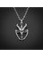 Baphomet Pagan - Keçi Şeytan Gümüş Kaplama Düz Zincir Kolye 6