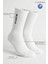 Erkek Supima Pamuklu Beyaz Yarım Havlu Dikişsiz Spor Çorabı 2