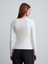 32024 Çıtçıtlı Modal Karışımlı Top-Ekru 2