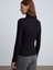 32202 Aksesuar Detaylı Balıkcı Yaka Top-Siyah 2