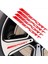 Sport Çıkartma Çıkartma Tekerlekleri Jantlar Yarış Araba Sticker Kendi Yapışkan Araba Kapısı Jantlar Tekerlek Göbek Çıkartma Aksesuarları 20PCS Kırmızı (Yurt Dışından) 3
