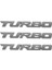 3x Turbo Evrensel Araba Motosiklet Otomatik 3D Metal Amblem Rozeti Çıkartma Sticker Gümüş (Yurt Dışından) 1