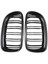 Araba Karbon Fiber Parlak Siyah Çift Çift Çift Ön Böbrek Izgara For-Bmw E90 E91 Lcı 3 Serisi 2009-2011 (Yurt Dışından) 5