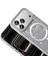 Apple iPhone 17 Pro Uyumlu Magsafe Özellikli Mozaik Silikon Kapak Titanyum Gri 3