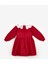 Kırmızı Kalp Desenli Yakalı Kız Çocuk Keten Elbise - Vivienne 6