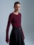 32319 Modal Karışımlı Uzun Kollu Top-Bordo 3