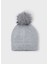 Kız Çocuk Ponponlu Örme Şapka Gri 10075 1