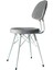 Kav Mutfak Sandalyesi, Yemek, Bahçe, Kafe, Modern Sandalye - Gri Kumaş, Beyaz Gövde 5