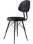 Kav Mutfak Sandalyesi, Yemek, Bahçe, Kafe, Modern Sandalye - Siyah Kumaş 2