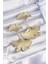 Pirinç Gold Renk Tırtıklı Yaprak Model Sallantılı Küpe - TJ-BKP9248 5