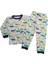 Erkek Çocuk Dinazor Desenli%100 Pamuklu Pijama Takımı 1/8 Yaş 2