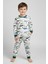 Erkek Çocuk Dinazor Desenli%100 Pamuklu Pijama Takımı 1