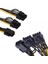6 Pin Pcıe To 2x6 + 2 Pin (6 Pin / 8 Pin) Gpu Power Güç Kablosu 5