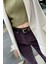 Bootcut Fit Yüksek Bel Mürdüm Mor Kadın Kadife Pantolon 2