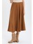 Süet A Kesim Midi Etek Karamel 2