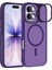 Apple iPhone 17 Lens Hediyeli Kapak Kamera Korumalı Wireless Şarj Özellikli Standlı Premium Kılıf - Mor 2