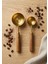 Ahşap Saplı Gold Ölçü Kaşığı Takımı - 2'li Kahve Ölçüm Kaşığı - 30 + 60 ml 3