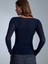 32122 Kayık Yaka Modal Kaşmir Ultra Hafif Bluz-Lacivert 2