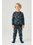 Erkek Çocuk Içi Polarlı Rahat Dinozor Desenli 3 - 8 Yaş Pijama Takımı - 1041 1