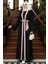 Kemerli Somon Tesettür Abaya 55440SMN 4