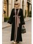 Kemerli Açık Gül Kurusu Tesettür Abaya 55440AGK 2