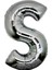 Gümüş Rengi Folyo Harf Balon 1 Metre, Çok Renkli, Parlak ve Eğlenceli Süsleme Aracı 1