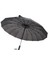 16 Tellik Tam Otomatik Rüzgar Korumalı Şemsiye Siyah 3
