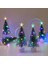 Yılbaşı Noel Yeni Yıl Çam Ağacı Masa Üstü 17CM LED Işıklı Kar Efektli Ağaç 4