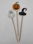 15 cm Uzun Kürdan-30 Adet Dekoratif Karton Cadılar Bayramı Temalı Kürdanlar - Halloween 1