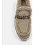 Melly Bej Hakiki Süet Kürklü Kadın Loafer 3
