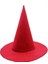 38 cm x 35 cm Çocuk ve Yetişkin Uyumlu Cadı Şapkası Kırmızı Renk Keçe 1