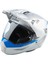 X1 Alpha Carbon Concept Korumalı Adv Motosiklet Kaskı Beyaz Mavi 1