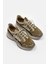 Sidney Bej Hakiki Deri Yılan Desenli Kadın Sneaker 5