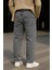Erkek Günlük Premium Gri Baggy Pantolon 6