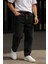 Erkek Günlük Premium Siyah Baggy Pantolon 2