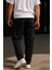 Erkek Günlük Premium Siyah Baggy Pantolon 5