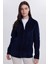 Kadın Lacivert Anti-Pilling Tüylenme Yapmayan Standart Fit Tam Fermuarlı Soğuk Geçirmez Polar Hırka 2