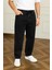 Erkek Trend Günlük Bol Paça Baggy Siyah Pantolon 2