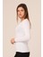 Yuvarlak Yaka Uzun Kollu Pamuklu Beyaz Body 2