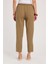 Kadın Relax Fit Rahat Kesim Yüksel Bel Düz Paça Beli Lastikli Haki Pantolon 7