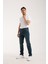 Erkek Pantolon Regular Fit Yeşil Tint Fermuarlı Rahat Giyim Jeans 2