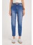 Kadın Slim Fit Dar Kesim Pamuklu Dar Paça Mavi Jean Pantolon 1